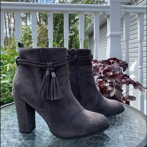 Grey Suede Booties